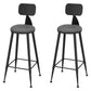 Contemporary Faux Leather Counter Stools Metal Bar Stools for Home Use