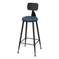 Contemporary Faux Leather Counter Stools Metal Bar Stools for Home Use