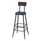 Contemporary Faux Leather Counter Stools Metal Bar Stools for Home Use