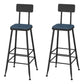 Contemporary Faux Leather Counter Stools Metal Bar Stools for Home Use