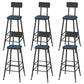 Contemporary Faux Leather Counter Stools Metal Bar Stools for Home Use