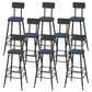 Contemporary Faux Leather Counter Stools Metal Bar Stools for Home Use
