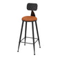 Contemporary Faux Leather Counter Stools Metal Bar Stools for Home Use