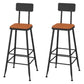 Contemporary Faux Leather Counter Stools Metal Bar Stools for Home Use