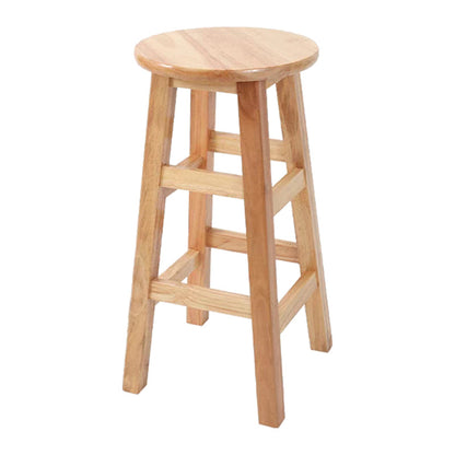 Tabouret de comptoir sans bras industriel en bois massif en bois massif arrière sans tabouret de bar avec 4 jambes