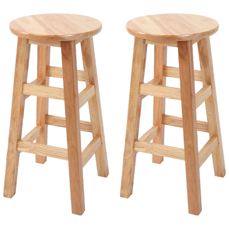 Tabouret de comptoir sans bras industriel en bois massif en bois massif arrière sans tabouret de bar avec 4 jambes