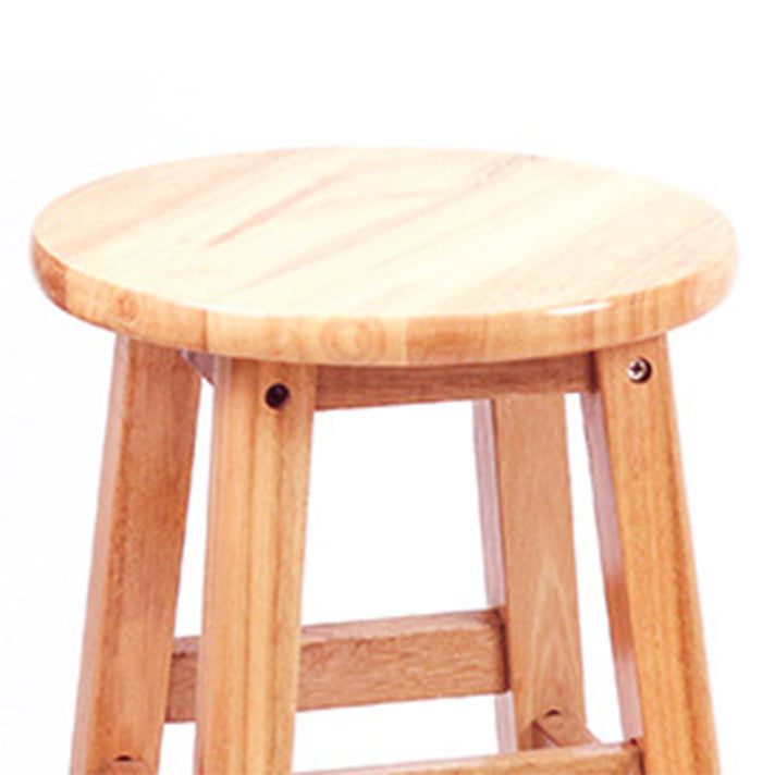 Tabouret de comptoir sans bras industriel en bois massif en bois massif arrière sans tabouret de bar avec 4 jambes