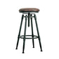 Industrial Armless Rotatable Counter Stool Iron Bar Stool with  Pedal