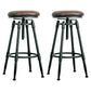 Industrial Armless Rotatable Counter Stool Iron Bar Stool with  Pedal