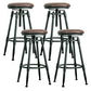 Industrial Armless Rotatable Counter Stool Iron Bar Stool with  Pedal