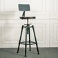 Industrial Armless Rotatable Counter Stool Iron Bar Stool with  Pedal
