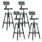 Industrial Armless Rotatable Counter Stool Iron Bar Stool with  Pedal