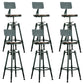 Industrial Armless Rotatable Counter Stool Iron Bar Stool with  Pedal