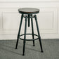 Industrial Armless Rotatable Counter Stool Iron Bar Stool with  Pedal