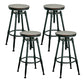 Industrial Armless Rotatable Counter Stool Iron Bar Stool with  Pedal