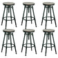 Industrial Armless Rotatable Counter Stool Iron Bar Stool with  Pedal