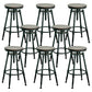 Industrial Armless Rotatable Counter Stool Iron Bar Stool with  Pedal