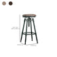 Industrial Armless Rotatable Counter Stool Iron Bar Stool with  Pedal