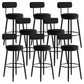 Modern Style Bar-stool Round Counter Bar Stool with Metal Legs for Kitchen Black 8 Piece Set Clearhalo 'Bar Furniture' 'Bar Stools' 'bar_stools' 'furn' 'furn_bar_stools' 'Furniture' 'Kitchen & Dining Furniture' 6153696