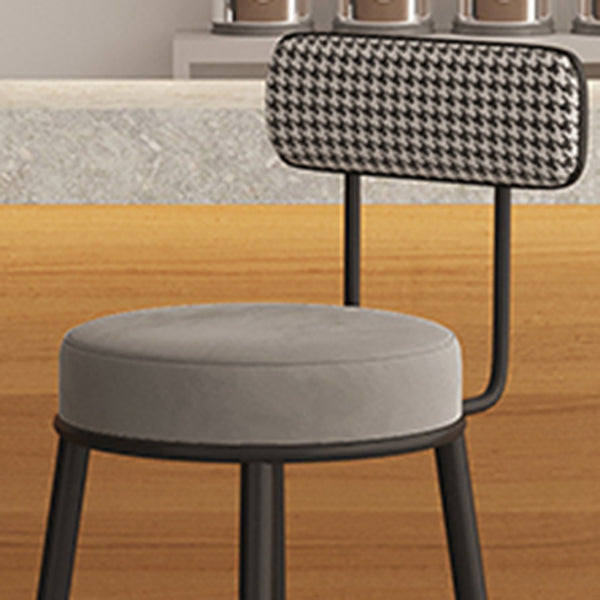 Modern Style Bar-stool Round Counter Bar Stool with Metal Legs for Kitchen Clearhalo 'Bar Furniture' 'Bar Stools' 'bar_stools' 'furn' 'furn_bar_stools' 'Furniture' 'Kitchen & Dining Furniture' 6153701