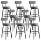 Modern Style Bar-stool Round Counter Bar Stool with Metal Legs for Kitchen Grey 8 Piece Set Clearhalo 'Bar Furniture' 'Bar Stools' 'bar_stools' 'furn' 'furn_bar_stools' 'Furniture' 'Kitchen & Dining Furniture' 6153705