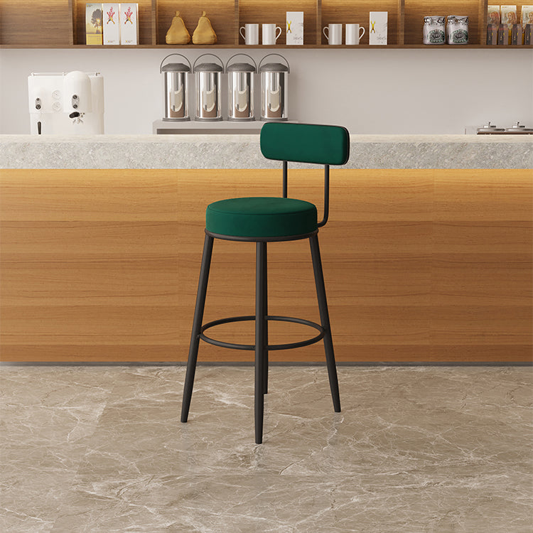 Modern Style Bar-stool Round Counter Bar Stool with Metal Legs for Kitchen Clearhalo 'Bar Furniture' 'Bar Stools' 'bar_stools' 'furn' 'furn_bar_stools' 'Furniture' 'Kitchen & Dining Furniture' 6153707