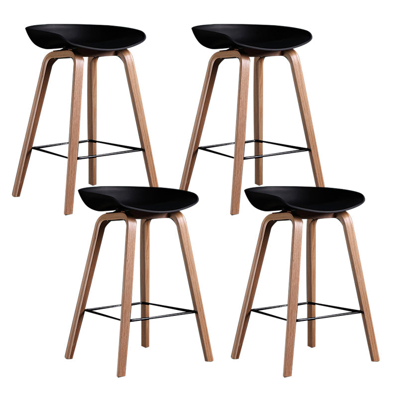 Glam Solid Wood Counter Height Stool Plastic Bar Stool Bar Stool