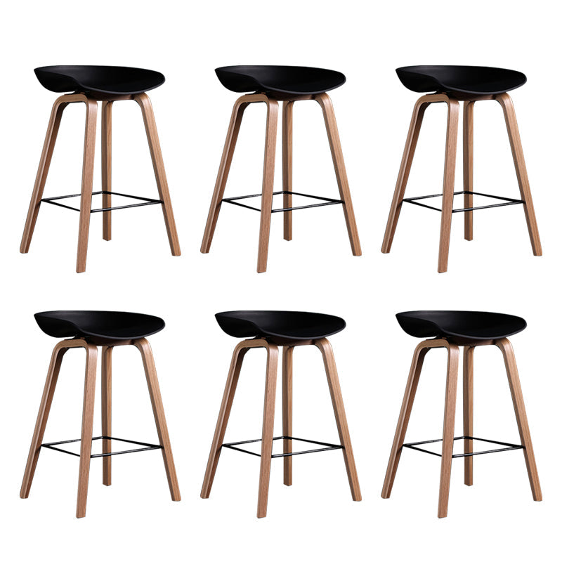 Glam Solid Wood Counter Height Stool Plastic Bar Stool Bar Stool