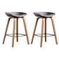 Glam Solid Wood Counter Height Stool Plastic Bar Stool Bar Stool