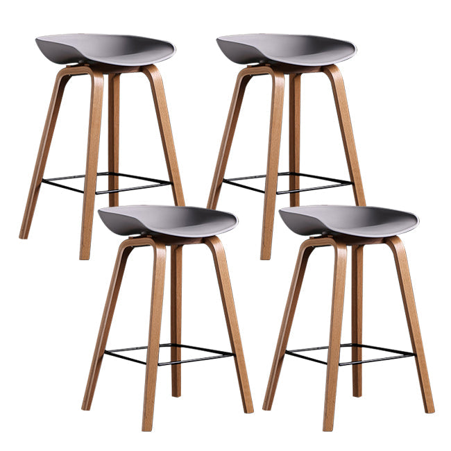Glam Solid Wood Counter Height Stool Plastic Bar Stool Bar Stool