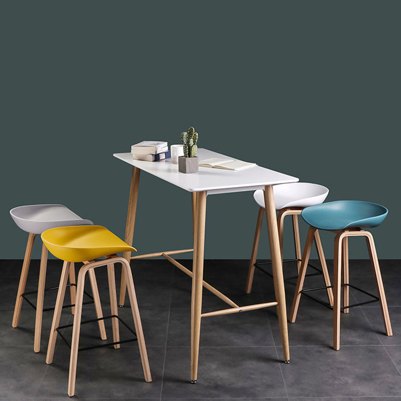 Glam Solid Wood Counter Height Stool Plastic Bar Stool Bar Stool