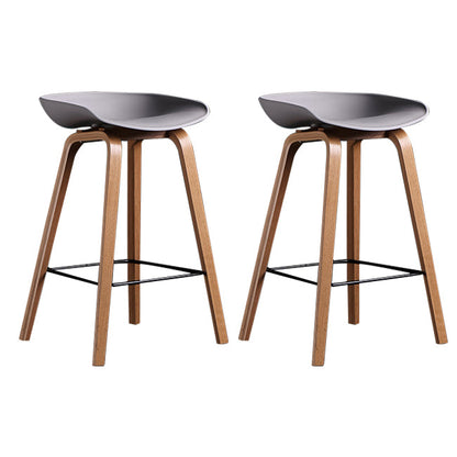 Glam Solid Wood Counter Height Stool Plastic Bar Stool Bar Stool