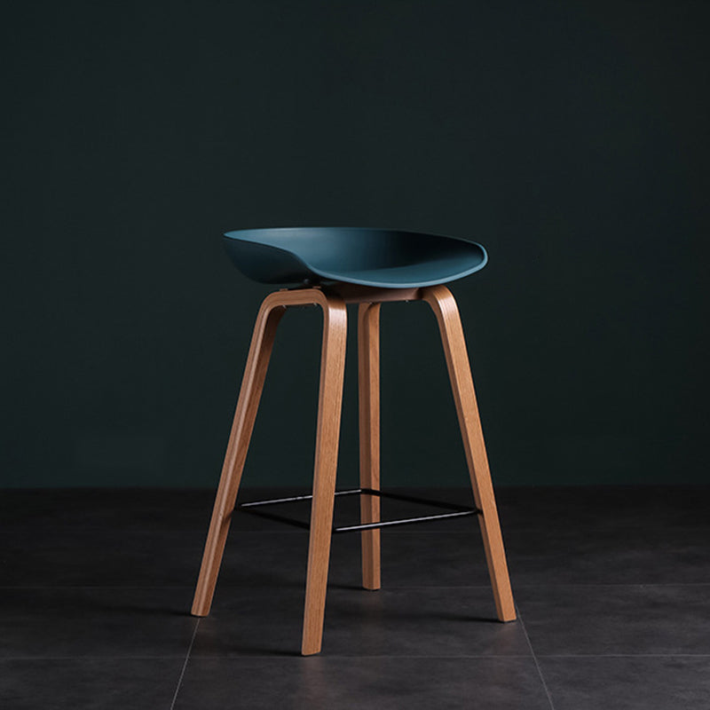 Glam Solid Wood Counter Height Stool Plastic Bar Stool Bar Stool