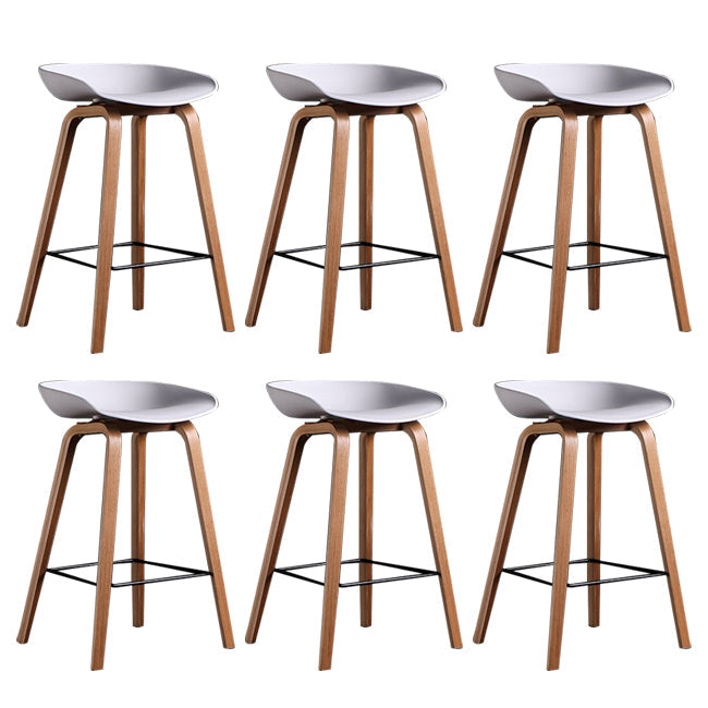 Glam Solid Wood Counter Height Stool Plastic Bar Stool Bar Stool