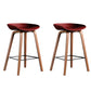 Glam Solid Wood Counter Height Stool Plastic Bar Stool Bar Stool