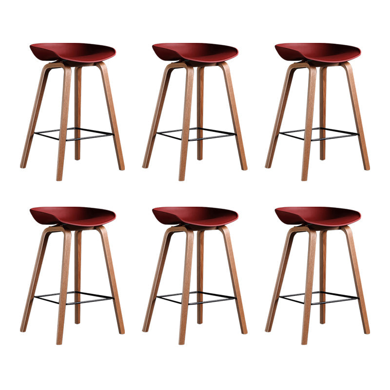Glam Solid Wood Counter Height Stool Plastic Bar Stool Bar Stool