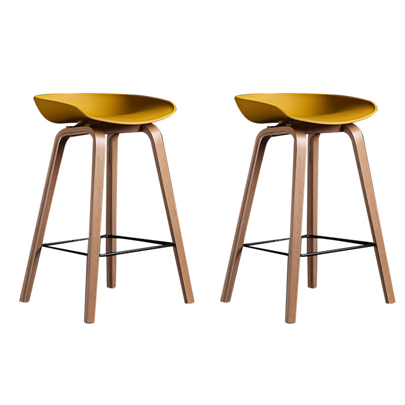 Glam Solid Wood Counter Height Stool Plastic Bar Stool Bar Stool