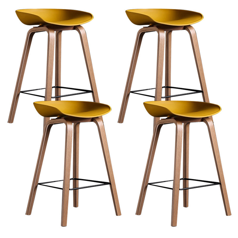 Glam Solid Wood Counter Height Stool Plastic Bar Stool Bar Stool