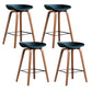 Glam Solid Wood Counter Height Stool Plastic Bar Stool Bar Stool
