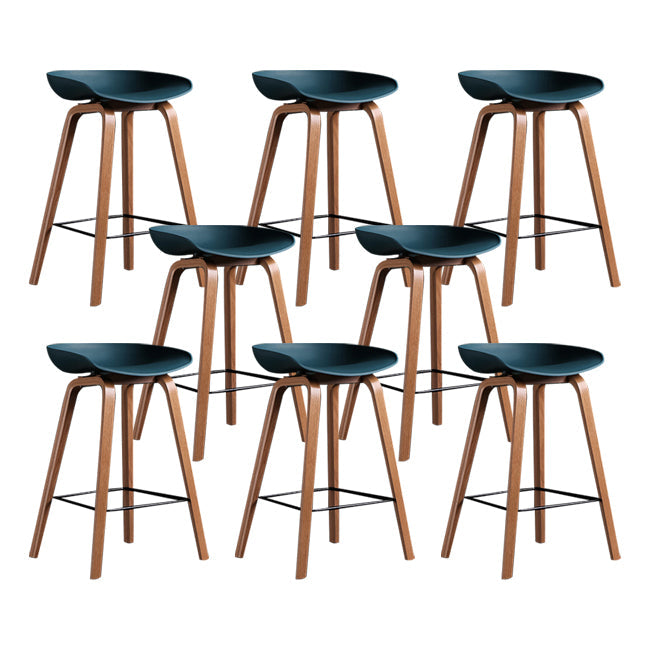 Glam Solid Wood Counter Height Stool Plastic Bar Stool Bar Stool