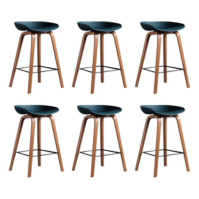 Glam Solid Wood Counter Height Stool Plastic Bar Stool Bar Stool