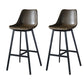 Modern PU Leather Bar-stool Bucket Seat Counter Bar Stool with Metal Legs Khaki 2 Piece Set Bar Stool(30"H) Clearhalo 'Bar Furniture' 'Bar Stools' 'bar_stools' 'furn' 'furn_bar_stools' 'Furniture' 'Kitchen & Dining Furniture' 6153901