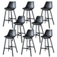 Modern PU Leather Bar-stool Bucket Seat Counter Bar Stool with Metal Legs Dark Gray-Black 8 Piece Set Bar Stool(30"H) Clearhalo 'Bar Furniture' 'Bar Stools' 'bar_stools' 'furn' 'furn_bar_stools' 'Furniture' 'Kitchen & Dining Furniture' 6153921