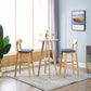 Industrieller Barhocker, quadratischer Sitz, Barhocker mit Holzbeinen