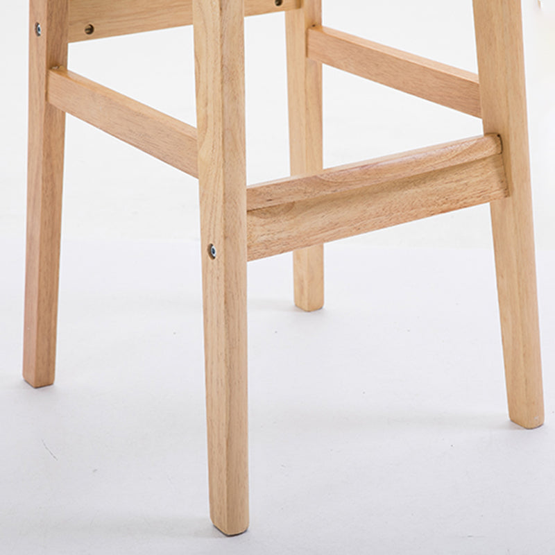 Industrieller Barhocker, quadratischer Sitz, Barhocker mit Holzbeinen