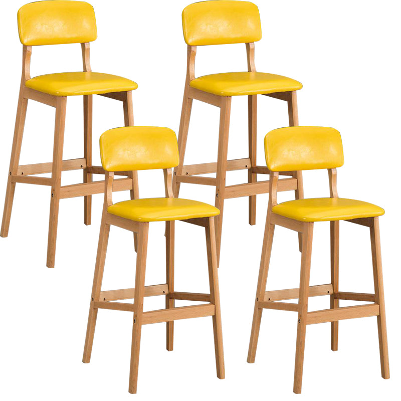 Tabouret de comptoir de siège carré de style de style industriel avec des jambes en bois