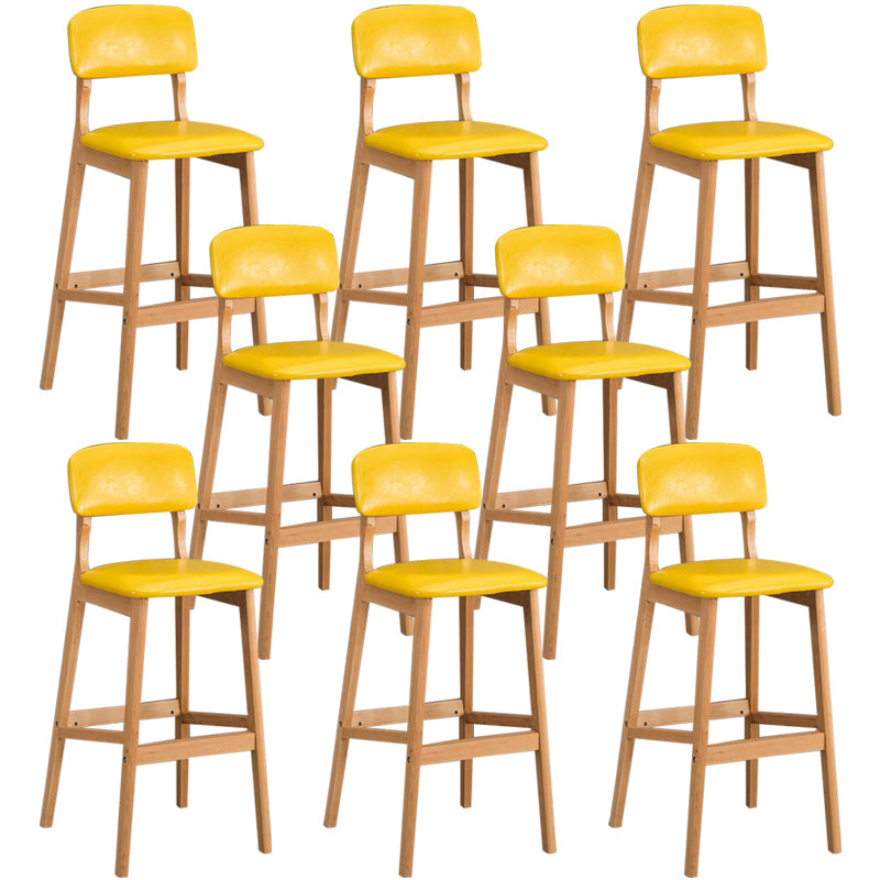 Tabouret de comptoir de siège carré de style de style industriel avec des jambes en bois