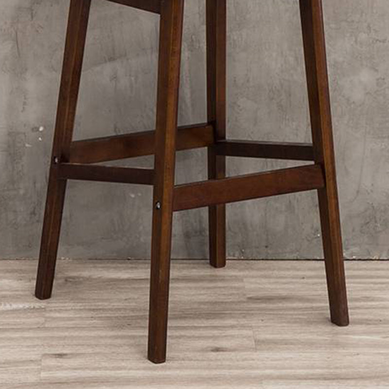 Tabouret de comptoir de siège carré de style de style industriel avec des jambes en bois