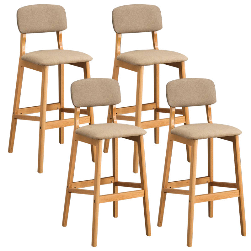 Tabouret de comptoir de siège carré de style de style industriel avec des jambes en bois