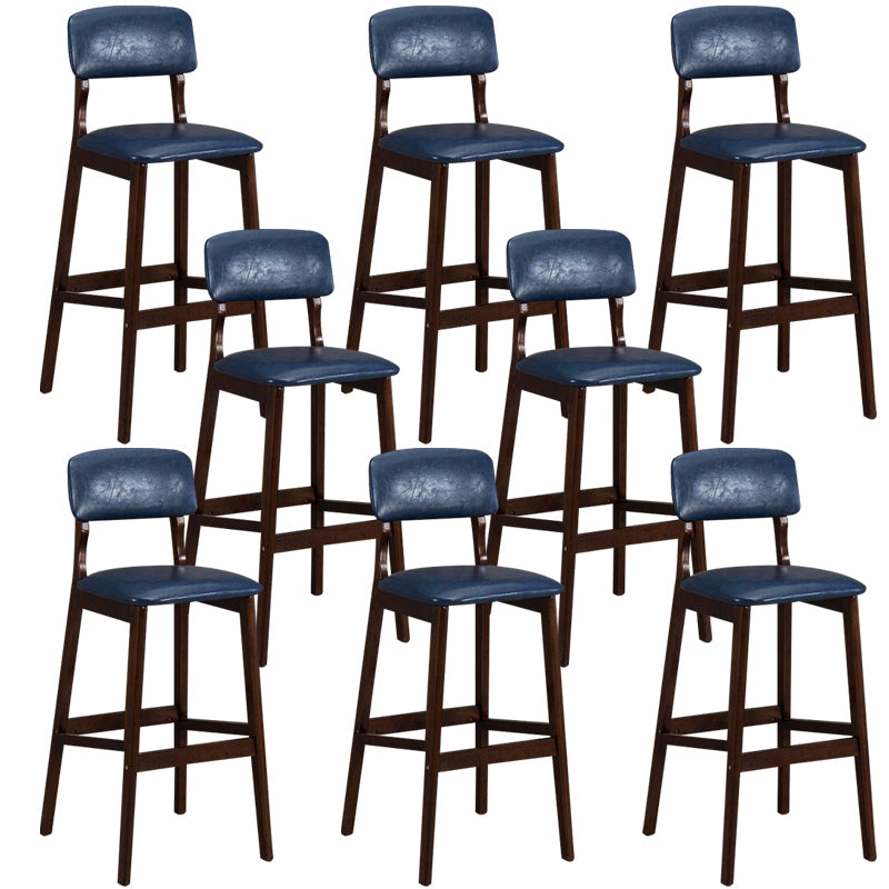 Tabouret de comptoir de siège carré de style de style industriel avec des jambes en bois